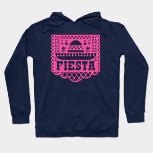 Fiesta Papel Picado Banner with Sombrero Hoodie